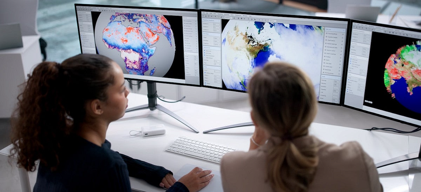 Students looking at screens