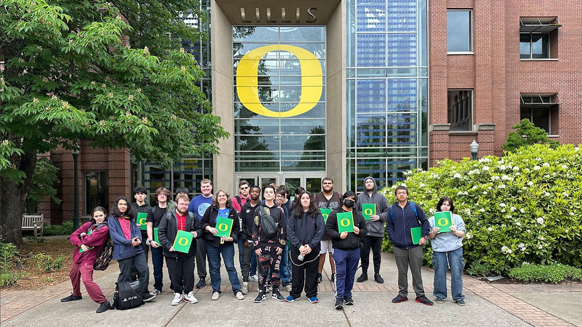 Hillsboro High School campus tour for NICE program