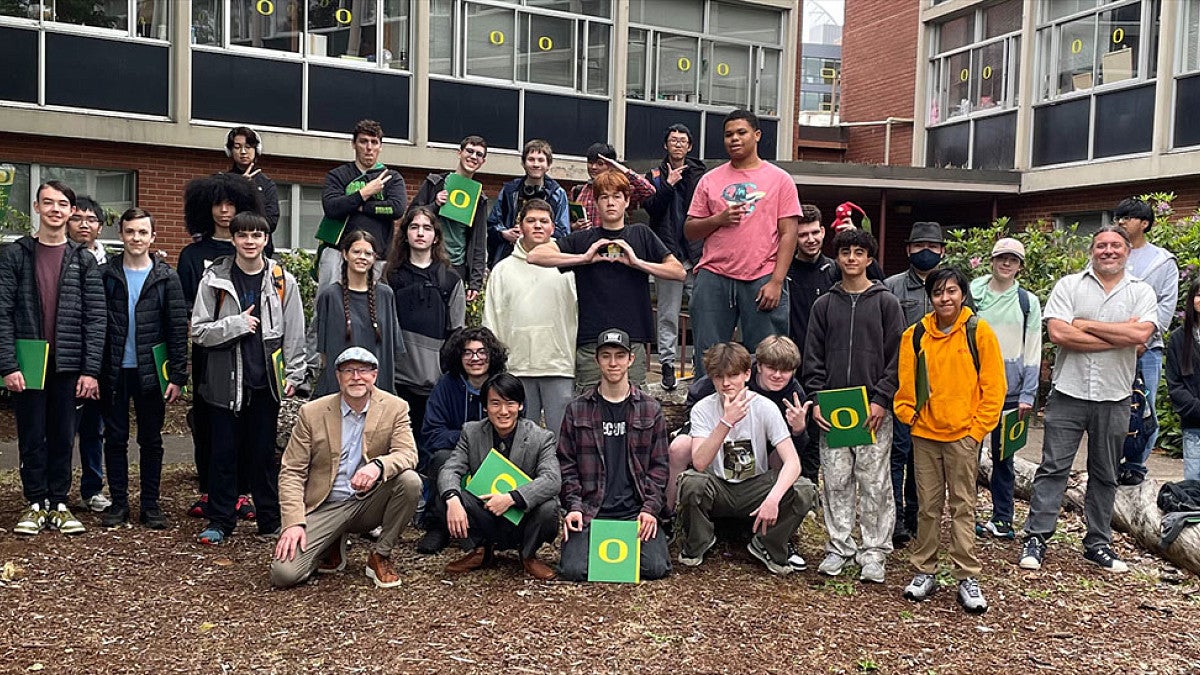 Southridge High school campus tour for NICE program